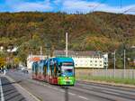 Graz. Am 26.10.2023 war Cityrunner 658 der Graz Linien auf der Linie 1 eingeteilt, hier bei der Auster.