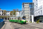 Graz. Ziemlich in die Jahre gekommen ist mittlerweile die Baureihe 500. Triebwagen 501, welcher noch im Fahrgasteinsatz unterwegs ist, ist hier am 5. April 2026 auf einer Sonderfahrt in der Schleife LKH MED Uni zu sehen.