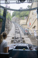 Ein Steiler Anstieg auf den Grazer Schlossberg . Mit der Bahn eine entspannte Reise . 24.08.2026  