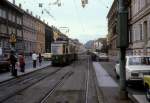 Graz GVB SL 4 (Tw 202) Conrad von Htzendorf-Strasse / Jakominigrtel am 18. Oktober 1979.