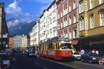 Innsbruck Tw 34 in der Museumsstraße, 10.09.1987.