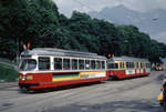 Innsbruck IVB SL 1 (Großraumtriebwagen 63 (Lohnerwerke 1960) / DÜWAG-GT6 85) Bergisel (Endstation) am 14.