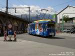 N72 biegt vor der Messe in die Claudiastrae ein, im Hintergrunde die Nockspitze, links der Eisenbahnviadukt nrdlich des Hauptbahnhofes.