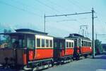 Straßenbahn Innsbruck__Mittelgebirgsbahn__Endstation Igls__Zug der Linie 6 ist wieder abfahrbereit nach Innsbruck (Bergisel). Am Zugschluß Bw 111 [Graz 1900].__10-08-1972 