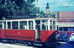 Straßenbahn Innsbruck___Tw 19 [1907, MFO/SWS, ex Albisguetlibahn>VBZürich, 1954 IVB] in Bergisel.__10-08-1972