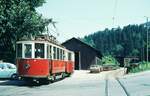 Straßenbahn Innsbruck___Tw 28 [1900, SIG/Siemens; ex Basel, seit 1950 in Innsbruck, 1967-78 Verschub-Tw, als histor.