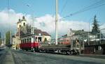 Straßenbahn Innsbruck__Nov.1988_Bergisel_Tw 2 und 3 [Bj.1909,Graz/AEG] die 7 Jahrzehnte (!) auf den  Außen-Linien  4 und 6 nach Hall bzw.