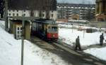 Innsbruck IVB SL 1 (Lohner-Grossraumtriebwagen 66) Bergisel am 23. Februar 1984.