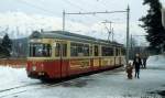 Innsbruck STB SL 6 (GT8 87) Bahnhof Kurort Igls am 23. Februar 1984.