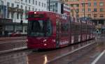 Die Flexity IVB 302 mit linie 3 nach Amrass, hier bei Einfahrt von Innsbruck Hauptbahnhof am 12 sept 2012.