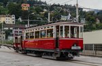 TW 1 rangiert am 16.September.2016 die Bw 111 und 124 am Gelände des  Localbahnmuseums  in Innsbruck.