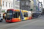 Triebwagen 007, Linie 1, Linz Landstrasse, 17.03.2017.