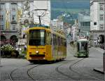 Trambegegnung am Hauptplatz in Linz. 14.09.2010 (Jeanny)