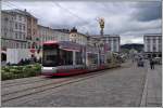 Bombardier Cityrunner Nr 70 am Hauptplatz in Linz. (30.05.2014)