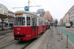 Wien Wiener Linien SL 6 (c3 1222 + E1 4519) Neubaugürtel / Urban-Loritz-Platz (Hst. Burggasse / Stadthalle (Ausstiegstelle)) am 17. Februar 2017.