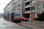 Wien Wiener Linien SL 44 (A1 58) XVII, Hernals, Taubergasse (Hst. Teichgassse) am 18. Februar 2017.