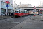Wien Wiener Linien SL 25 (E1 4824 + c4 1301) XXI, Floridsdorf, Schloßhofer Straße (Hst.