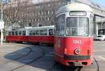 Wien Wiener Linien SL 25 (c4 1342 + E1 4788) XXII, Donaustadt, Kagran, Wagramer Straße / Siebeckstraße am 13.