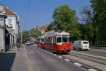 Anlsslich des Tramwaytages am 06.05.2017 im Betriebsbahnhof Grtel waren historische Fahrzeuge als Zubringer zwischen der Haltestelle Schottentor und Marsanogasse unterwegs.