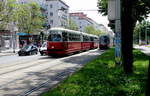 Wien Wiener Linien SL 6 (E1 4528 + c3 1249 / B 650) V, Margareten, Margaretengürtel am 11. Mai 2017.