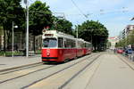 Wien Wiener Linien SL 6 (E2 4089 + c5 1489) V, Margareten, Margaretengürtel / Arbeitergasse am 11. Mai 2017.