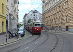 Wien Wiener Linien SL 5 (E1 4791 + c4 1323) VIII, Josefstadt, Skodagasse / Laudongasse am 28.
