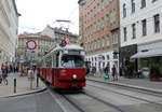 Wien Wiener Linien SL 5 (E1 4783) XX, Brigittenau, Rauscherstraße / Bäuerlegasse am 29. Juni 2017.