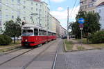 Wien Wiener Linien SL 6 (E1 4505 + c4 1301) X, Favoriten, Gellertplatz am 26.