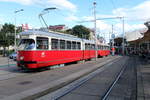 Wien Wiener Linien SL 6 (E1 4523 + c3 1260) Neubaugürtel / Urban-Loritz-Platz (Endhaltestelle Burggasse-Stadthalle (Ausstieg)) am 29.