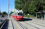 Wien Wiener Linien SL 26 (E1 4786 + c4 13xx) XXII, Donaustadt, Ziegelhofstraße (Hst. Ziegelhofstraße / Oberfeldgasse) am 26. Juni 2017.