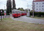 Wien Wiener Linien SL 21 (c3 1283 + E1 4742) II, Leopoldstadt, Wehlistraße / Endst. Stadlauer Brücke am 25. juli 2007. - Scan von einem Farbnegativ. Film: Agfa Vista 200. Kamera: Leica C2.