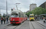 Wien Wiener Linien SL 1 (E1 4840 + c4 1352) I, Innere Stadt, Franz-Josefs-Kai / Schwedenplatz am 2.