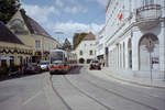 Wien Wiener Linien SL D (B1 713) XIX, Döbling, Nußdorf, Greinergasse / Nußdorfer Platz am 4. August 2010. - Scan von einem Farbnegativ. Film: Kodak 200-8. Kamera: Leica C2.