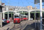Wien Wiener Linien SL 30 (E1 4779 + c4 1319) XX, Brigittenau, Straßenbahnbetriebsbahnhof Brigittenau am 17. Oktober 2017.
