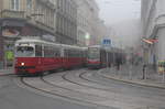 Wien Wiener Linien SL 49 (E1 4552 + c4 1365 / B 687) XV, Rudolfsheim-Fünfhaus, Huglgasse / Märzstraße am 20.