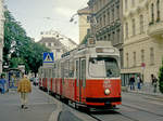 Wien Wiener Linien SL D (E2 4029 + c5 1429) IX, Alsergrund, Porzellangasse / Bauernfeldplatz am 4.
