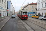 Wien Wiener Linien SL 49 (E1 4538 + c4 1363) XV, Rudolfsheim-Fünfhaus, Märzstraße / Hackengasse am 16. März 2018.