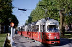 Wien Wiener Linien SL 6 (E1 4511 + c3 1211) Neubaugürtel / Europaplatz / Westbahnhof am 21. Oktober 2010. - Scan eines Farbnegativs. Film: Kodak Advantix 200-2. Kamera: Leica C2.