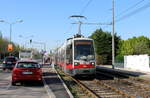 Wien Wiener Linien SL 6 (B1 744) XI, Simmering, Kaiserebersdorf, Etrichstraße / Valiergasse am 20. April 2018.