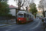 Wien Wiener Linien SL 9 (E1 4537) XVIII, Währing, Gersthof, Wallrißstraße (Endstation Gersthof) am 21. Oktober 2010. - Scan eines Farbnegativs. Film: Fuji S-200. Kamera: Leica CL.