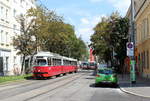 Wien Wiener Linien SL 25 (E1 4781 (SGP 1972) + c4 1301 (Bombardier-Rotax 1974)) XXI, Floridsdorf, Schloßhofer Straße am 26.