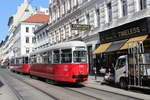 Wien Wiener Linien SL 49 (c4 1354 (Bombardier-Rotax 1976) + E1 4548 (Bombardier Rotax 1975)) VII, Neubau, Westbahnstraße / Zieglergasse am 1.