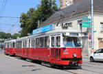 Wien Wiener Linien SL 49 (E1 4554 (Bombardier-Rotax 1976) + c4 1356 (Bombardier-Rotax 1976)) XIV, Penzing, Hütteldorf, Linzer Straße / Bergmillergasse / Hüttelbergstraße am 24.