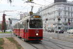 Wien Wiener Linien SL 6 (E2 4308 (Bombardier-Rotax 1978)) XV, Rudolfsheim-Fünfhaus, Fünfhaus, Neubaugürtel / Mariahilfer Straße am 17.
