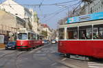 Wien Wiener Linien SL 41 (E2 4032 / E2 4033 (SGP 1979)) XVIII, Währing, Gersthof, Gersthofer Straße / Wallrißstraße / Gentzgasse am 19. Oktober 2018.