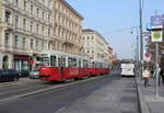 Wien Wiener Linien SL 49 (c4 1360 (Bombardier-Rotax 1976) + E1 4519 (Lohnerwerke 1973)) I, Innere Stadt, Bellariastraße am 18. Oktober 2018.