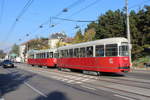 Wien Wiener Linien SL 49 (c4 1359 + E1 4549) XIV, Penzing, Hütteldorf, Linzer Straße / Leon-Askin-Platz am 16. Oktober 2018.