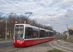 Seit Anfang Dezember ist auch dier Flexity mit Fahrgästen unterwegs!

Typ D 301 als Linie 67 am Frödenplatz, 18.12.2018 