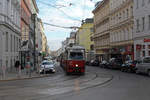 Wien Wiener Linien SL 49 (E1 4536 (Bombardier-Rotax 1974)) XV, Rudolfsheim-Fünfhaus, Rudolfsheim, Märzstraße / Huglgasse am 12. Feber / Februar 2019.