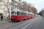 Wien Wiener Linien SL 49 (E1 4539 + c4 1357 (Bombardier-Rotax 1974 bzw. 1976)) XIV, Penzing, Breitensee / Penzing, Hütteldorfer Straße (Hst. Lützowgasse) am 13. Feber / Februar 2019.